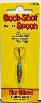 Northland Fishing BUCK-SHOT® RATTLE SPOON, 1/16 oz., Silver Shiner, BRS2-11 - Image 1 of 2
