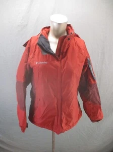 Columbia TITANIUM Size M Womens Red Full Zip Powder Skirt Snowboard Jacket 673 - Picture 1 of 12