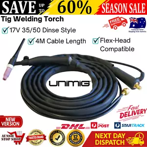 UNIMIG 17V Tig Torch, 4M 150A Gun Welding Viper 185 Razor 180 Welder 17V-4MCP50 - Picture 1 of 12