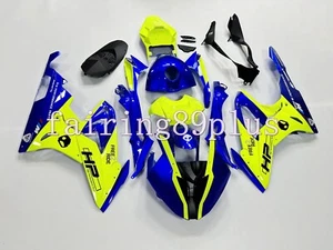 Neon Yellow Blue ABS Injection Fairing Kit Fit for 2015 2016 S1000RR Race/Track - Picture 1 of 9