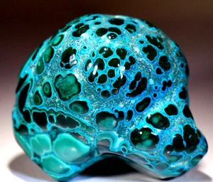 3,5 Zoll 1 Pfund 2,2 Unzen Top Vivid Chrysocolla mit Malachit, Kongo! CR477 - Bild 1 von 5