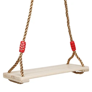 Kinder Gartenschaukel Holz Spiel Einzelschaukel zum Aufhängen 3+ - Bild 1 von 4