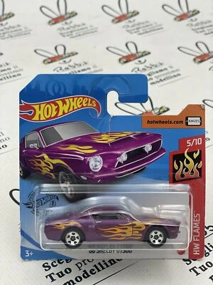 DIE CAST " '68 SHELBY GT500 " 5/10 HW FLAMES HOT WHEELS SCALA 1/64 - Immagine 1 di 2