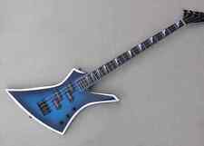 4 Strings Blue Body Electric Bass Guitar  Rosewood Fingerboard,Black Hardware