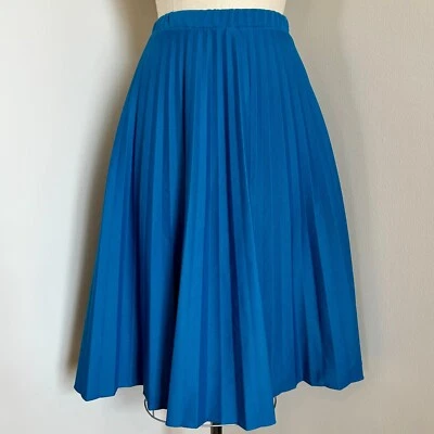 Falda Plisada Montgomery Ward Años 70 De Colección Azul Pavo Real Lyon Verde Azulado Hecha en EE. UU. Talla M Foto 1 de 4