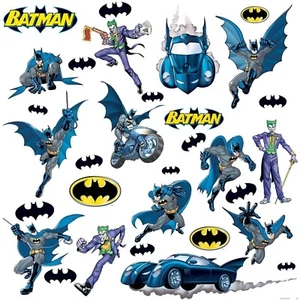 BATMAN GOTHAM 31 Big Removable Vinyl Wall Decals BATMOBILE Room Decor Stickers - Picture 1 of 4