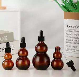 10ml-100ml Gourd-shaped Dropper Bottle w/ Pipette Essential Oil Drop Container - Picture 1 of 10