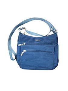 Baggallini Blue Top Flap Crossbody Zip Pocket Cargo Water Resistant - 10" x 9" - Picture 1 of 14