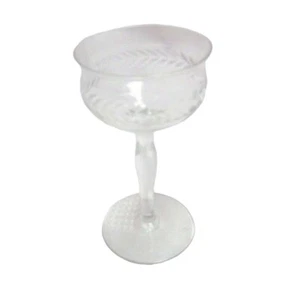 Sherry Glass Elegant Cut Crystal Laurel Wreath Stemmed Vintage 3 ounce - Picture 1 of 5