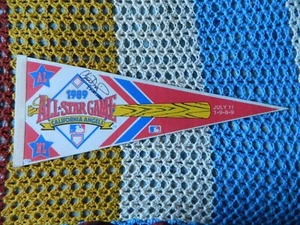 Vintage 1989 All-Star California Angels Chuck Finley Signed Pennant - Picture 1 of 7