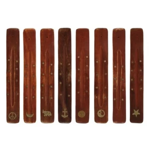 Mangowood Incense Holder with Brass Inlay - Picture 1 of 1