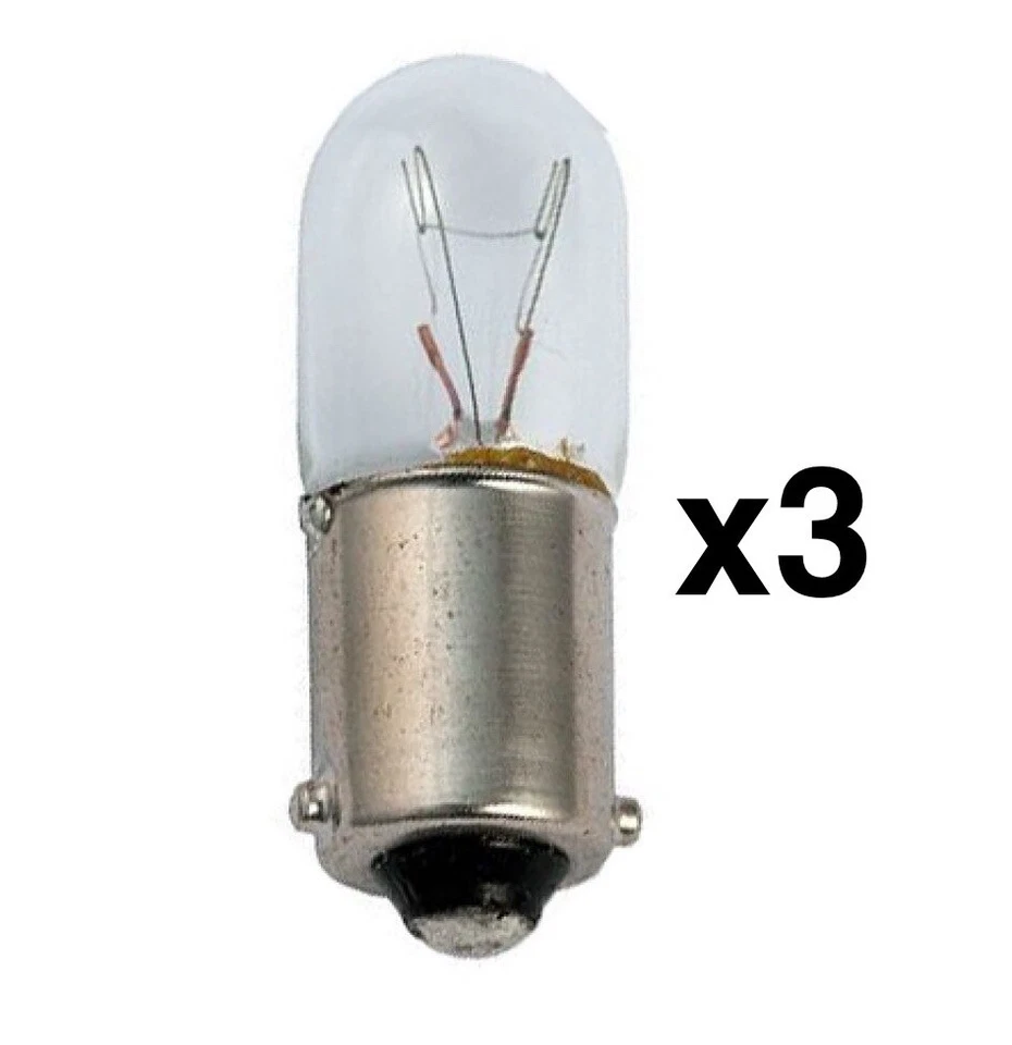 130V 2.6W 20ma BA9S 10mm x 28mm Small Light Bulb (Pack of 3) - Image 1 of 1