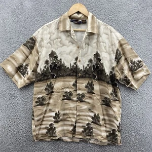 Memo’s Mens Wilderness Forest Tress Graphic Button Up Shirt Lightweight Size XL - Picture 1 of 5