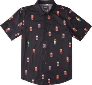 Camisa Billabong Simpsons Duff Tejida Manga Corta en Negro - Imagen 1 de 1