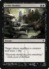 Geth's Verdict, EX English x 4 PAUPER New Phyrexia  MTG magic