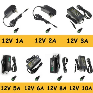 12V 1A 2A 3A 5A 6A 8A 10A Power Supply AC to DC Adapter for 5050 LED Strip Light - Picture 1 of 21