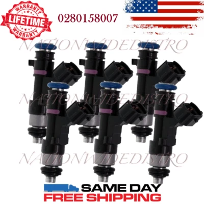 6x Inyectores de combustible Bosch OEM para Nissan Frontier 2005-2019 4,0 L 0280158007 Foto 1 de 4