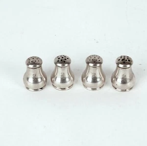 4 Antique Wallace 71 Sterling Silver Miniature Salt & Pepper Shakers 45 Grams - Picture 1 of 12