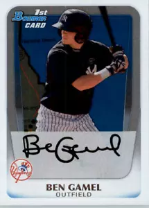 2011 Bowman Prospects Silver Foil 1st Bowman Card #BP104 Ben Gamel - Yankees - Picture 1 of 2