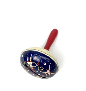 Antique Tin Litho & Wooden Rattle Noisemaker | Kirchhoff | USA - Picture 1 of 7