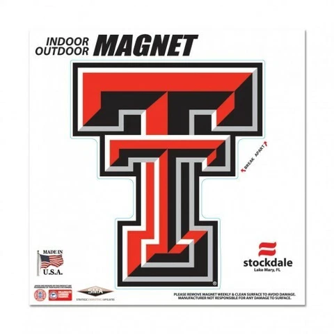 Texas Tech Red Raiders Magnet Outdoor Rated Vinyl Auto Fridge NCAA College Team Cover