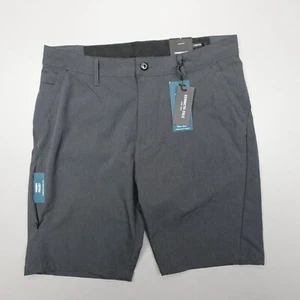 Kenneth Cole Tech Shorts Lightweight Stretch Wicking Slim Fit  Black Heather - Picture 1 of 11