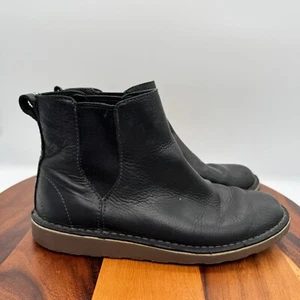 LL Bean Stonington Chelsea Boots Womens 11 Medium Black Leather Casual Business - Picture 1 of 10