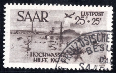 GERMANY SAAR 1948 SCOTT #CB1 CHOICE STAMP - Image 1 of 2