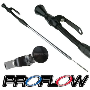 Proflow Engine Dipstick Braided Stainless Black Billet Ford 302 351 Cleveland V8 - Picture 1 of 3
