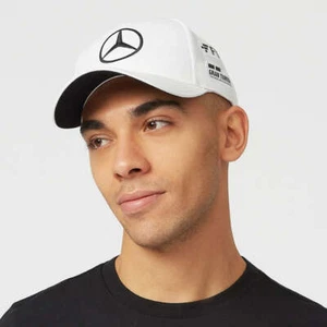 2022 Mercedes AMG Petronas F1 Lewis Hamilton Trucker Sombrero Gorra - BLANCO - STOCK DEL REINO UNIDO - Imagen 1 de 8