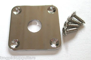 4-Loch Buchsenblech Jack Plate chrom - Picture 1 of 1