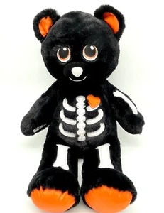 Build A Bear SKELETTEDDY - Halloween schwarz orange Skelett nicht mehr produziert 16" BAB - EUC - Bild 1 von 8