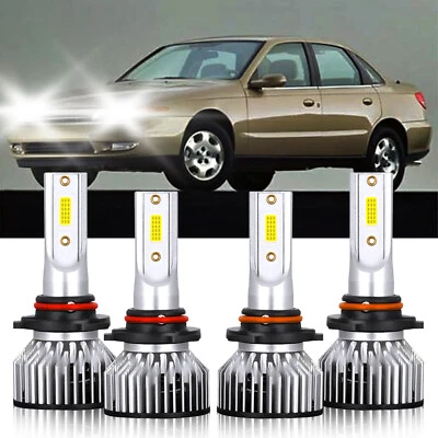 For Saturn LS2 2000-2000 LED Headlight High Low Beam Bulbs Kit 9005+9006 6000K - Image 1 of 4
