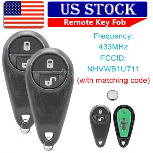 2 For 2005 2006 2007 Subaru Forester Impreza Keyless Entry Remote Car Key Fob - Picture 1 of 8