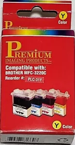 Cartuccia di inchiostro di ricambio gialla premium PLC-31-Y adatta a Brother MFC-3220C LC31Y - Foto 1 di 1