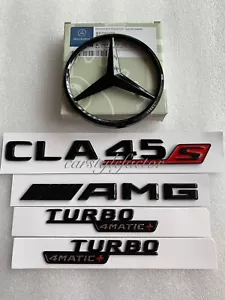 Estrella trasera negra brillante e insignias para Mercedes CLA45s AMG turbo 4matic+ W118 2019- - Imagen 1 de 1