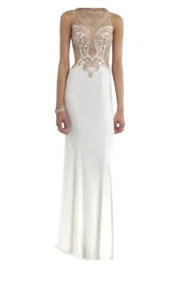Cachet Ivory/Bronze Style 959258z Long Formal Dress BNWTS Size 2 $299 - Picture 1 of 7