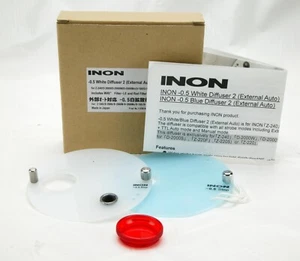 ZWEI Inon -0,5 weiß & blau Diffusoren 2 mit Rotfilter für externe Auto. Box. - Bild 1 von 2