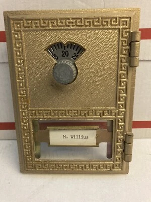 Brass Mailbox Door Combination Lock Salsbury Industries 3.5" x 5" X 1” Unlocked - Image 1 of 4