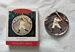 Vintage 1995 LOU GEHRIG Baseball Helden Hallmark Andenken Weihnachtsschmuck - Bild 1 von 8