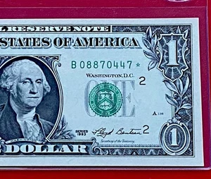 1993 Star note $1 DOLLAR BILL ( New York ) RUN PRINT 3 -UNCIRCULATED - Picture 1 of 3