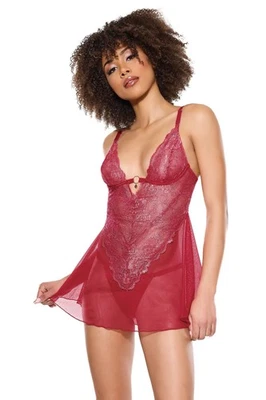 Coquette - 24306 - Babydoll y Tanga - ROJO Foto 1 de 4