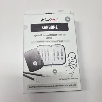 KnitPro Karbonz Special Interchangeable Needle Set 4" . 7 Sizes