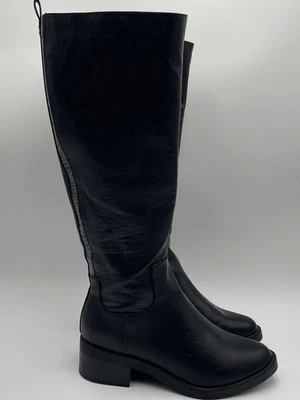 Life Stride 8.5 Wide Soft System Boots Blythe Black Faux Leather Block Heel - Image 1 of 4