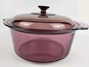 Vision Corning Ware Cookware 5L Dutch Oven Stock 23 Pyrex A Lid Cranberry Glass - Picture 1 of 17