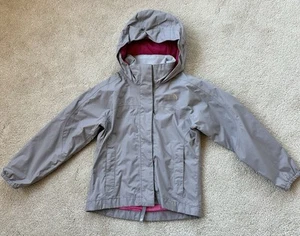 The North Face Dryvent Lightweight Rain Jacket Girls Size xxs 5 Gray pink - Picture 1 of 8