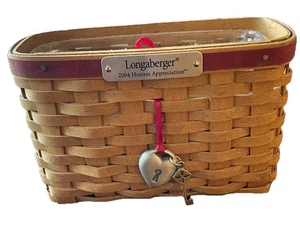 Longaberger Hostess Appreciation Basket Set Heart Key Charm 2004 - Picture 1 of 5