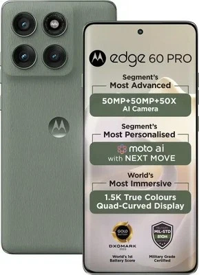 MOTOROLA Moto Edge 60 Pro 5G-Factory Unlocked Dual SIM-12GB 256GB-Pantone Shadow - Image 1 of 4