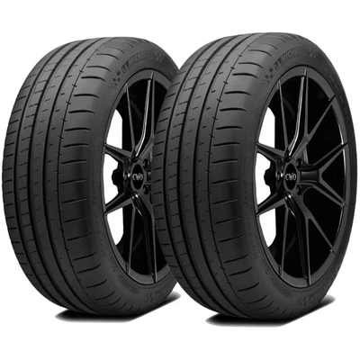 (QTY 2) 285/30ZR20 Michelin Pilot Super Sport 99Y XL Black Wall Tires - Image 1 of 4
