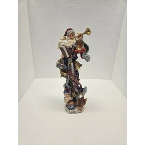 Lenox Holiday Melodies The 2003 Pencil Santa Figurine with Trumpet and Bells - Picture 1 of 3